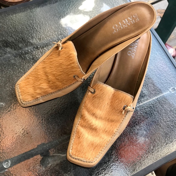 Franco Sarto Shoes - Franco Sarto! Leather Heeled Mules